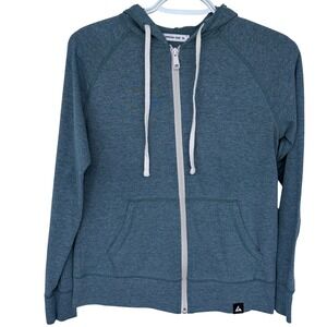 American Giant Full Zip Hoodie Womens Small Green Casual Lightweight Jacket